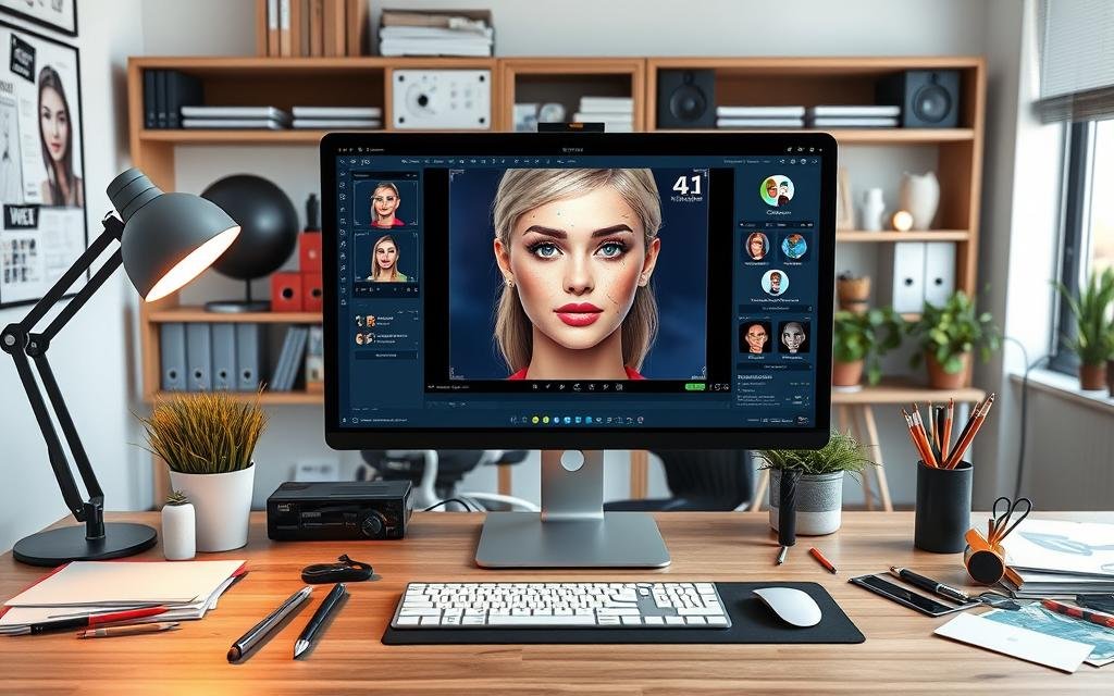 AI-powered headshot creator features
